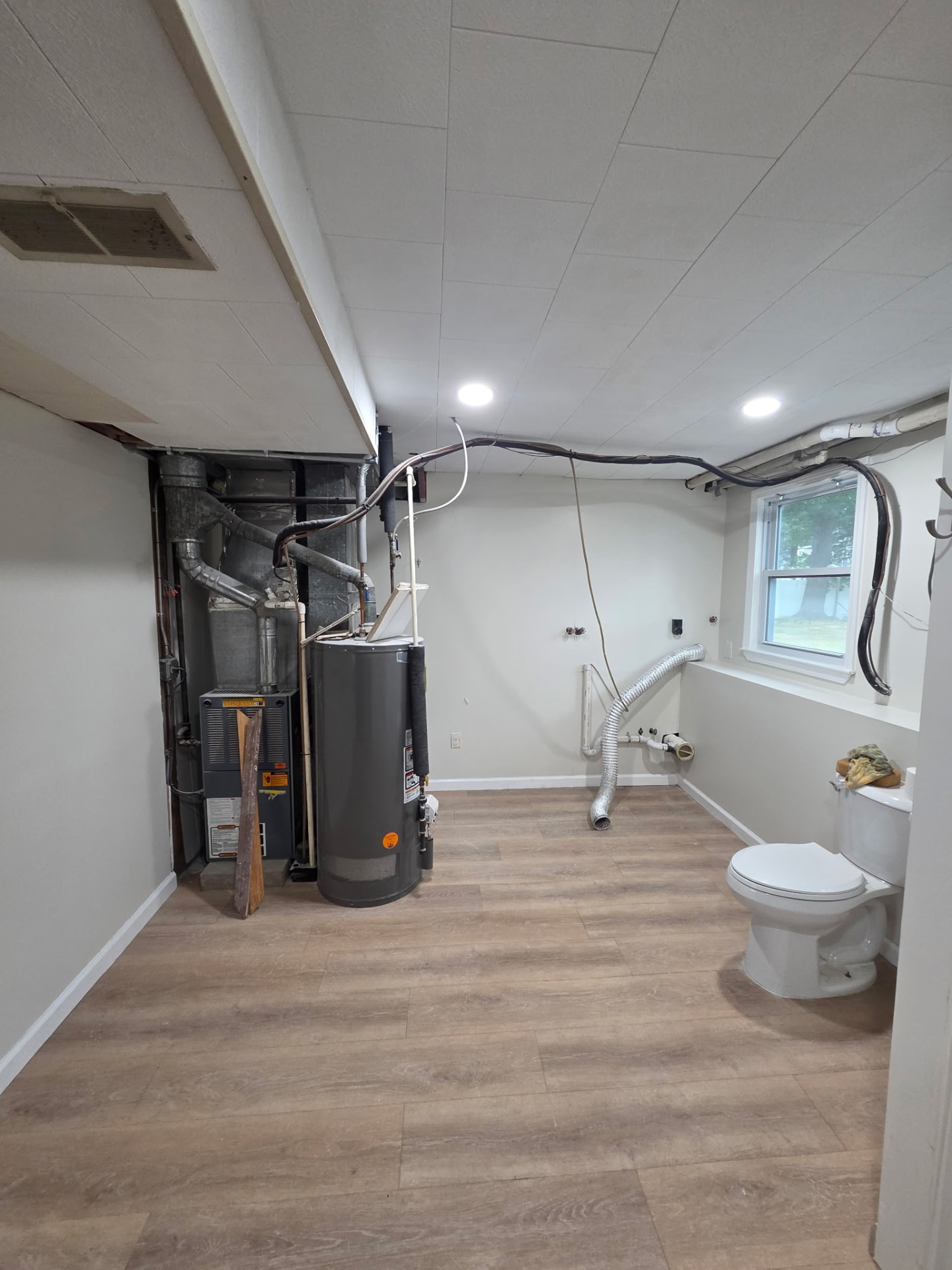 Remodeling — North Providence, RI: Basement Remodel — Finish & Utility Area
